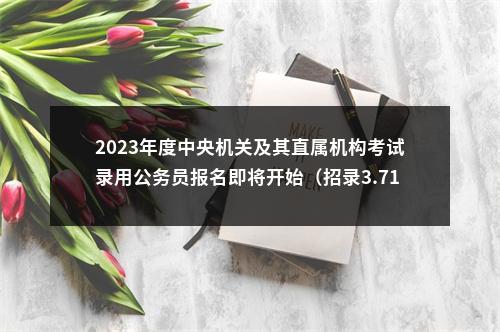 2023年度中央机关及其直属机构考试录用公务员报名即将开始（招录3.71万人） 图片