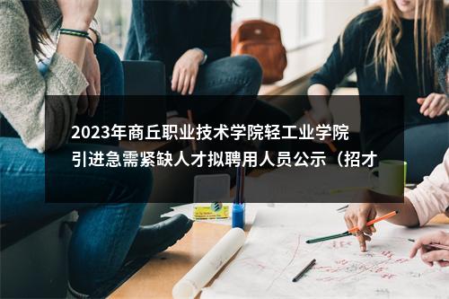 2023年商丘职业技术学院轻工业学院引进急需紧缺人才拟聘用人员公示（招才引智） 图片